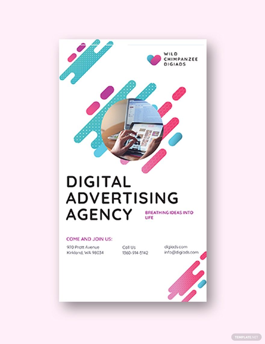 Free Digital Advertising Agency Instagram Story Template in PSD