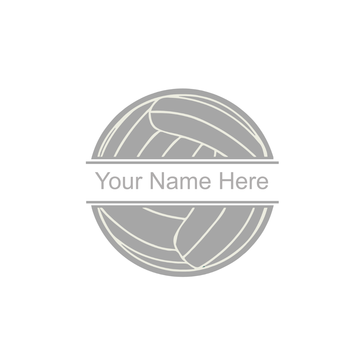 Free Volleyball Monogram Frame to Edit Online