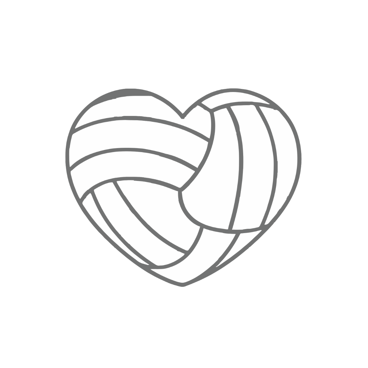 Free Volleyball Heart Clipart to Edit Online