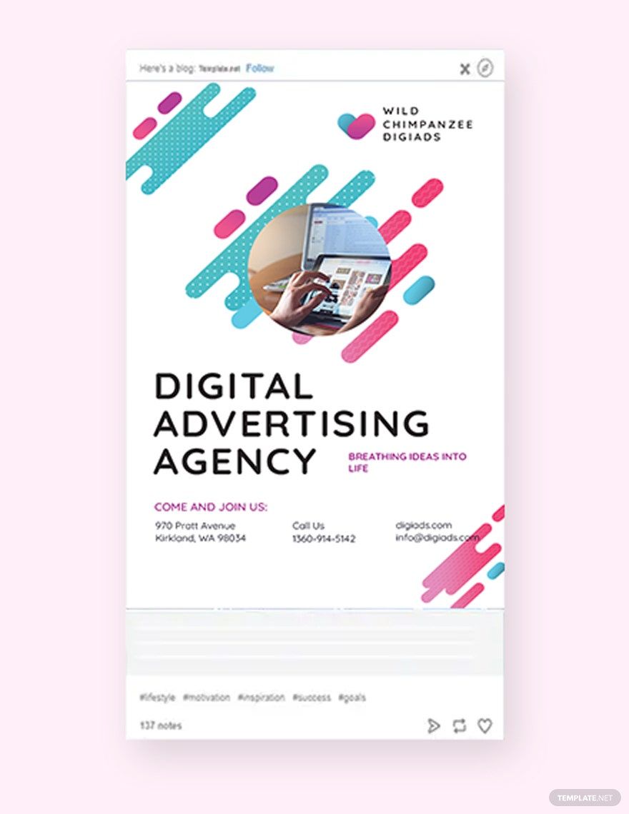 Digital Advertising Agency Tumblr Post Template