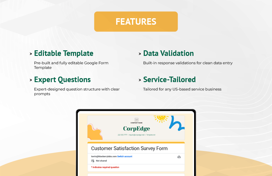 Customer Satisfaction Survey Form Template
