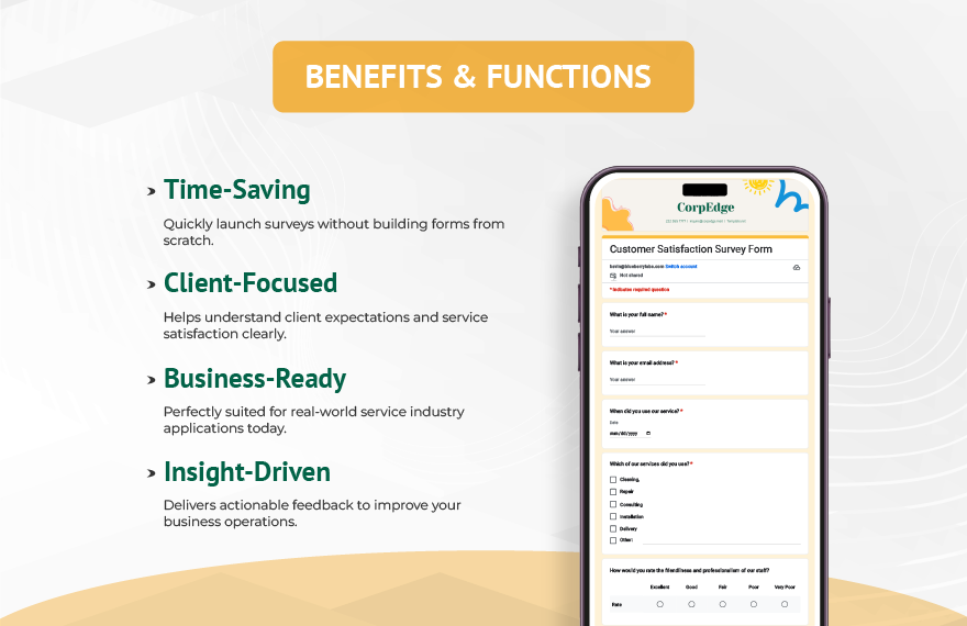 Customer Satisfaction Survey Form Template