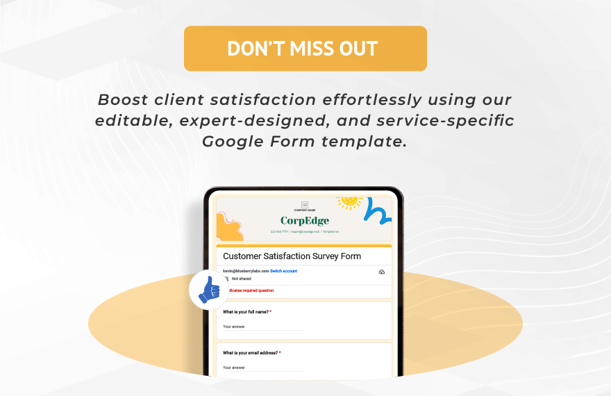 Customer Satisfaction Survey Form Template
