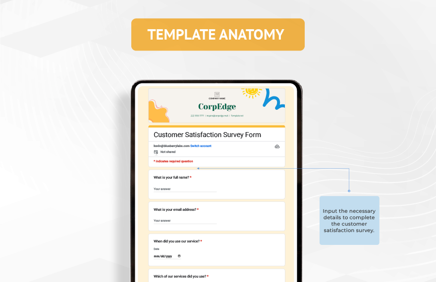 Customer Satisfaction Survey Form Template