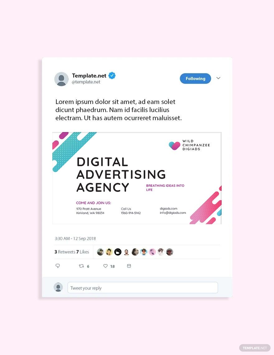 Digital Advertising Agency Twitter Post Template