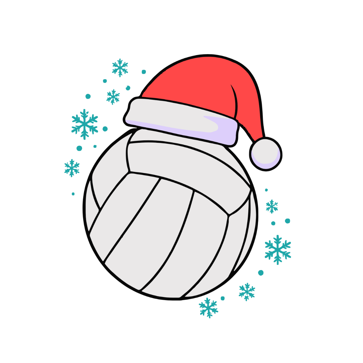 Free Volleyball Christmas Clipart to Edit Online