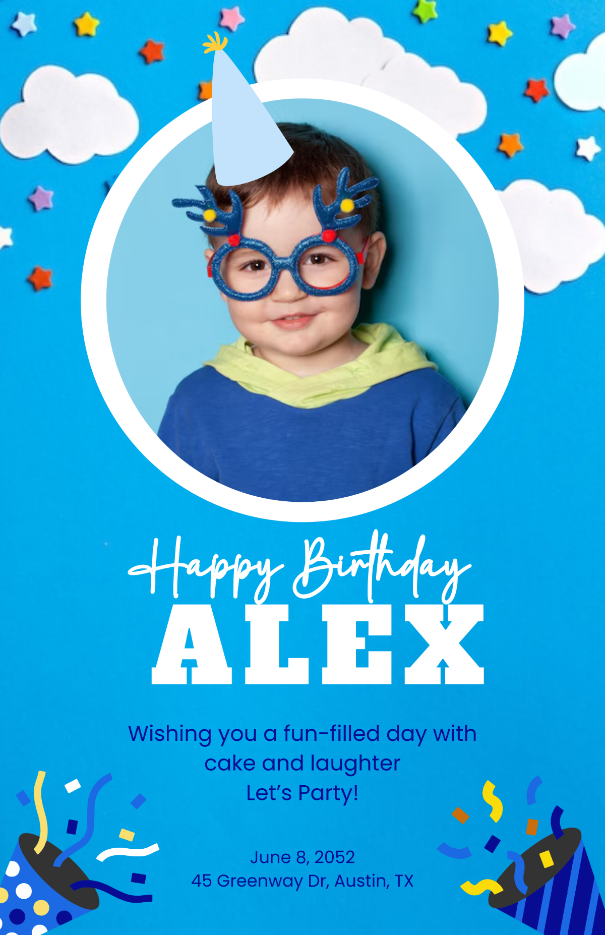 Free Birthday Poster with Photo Template