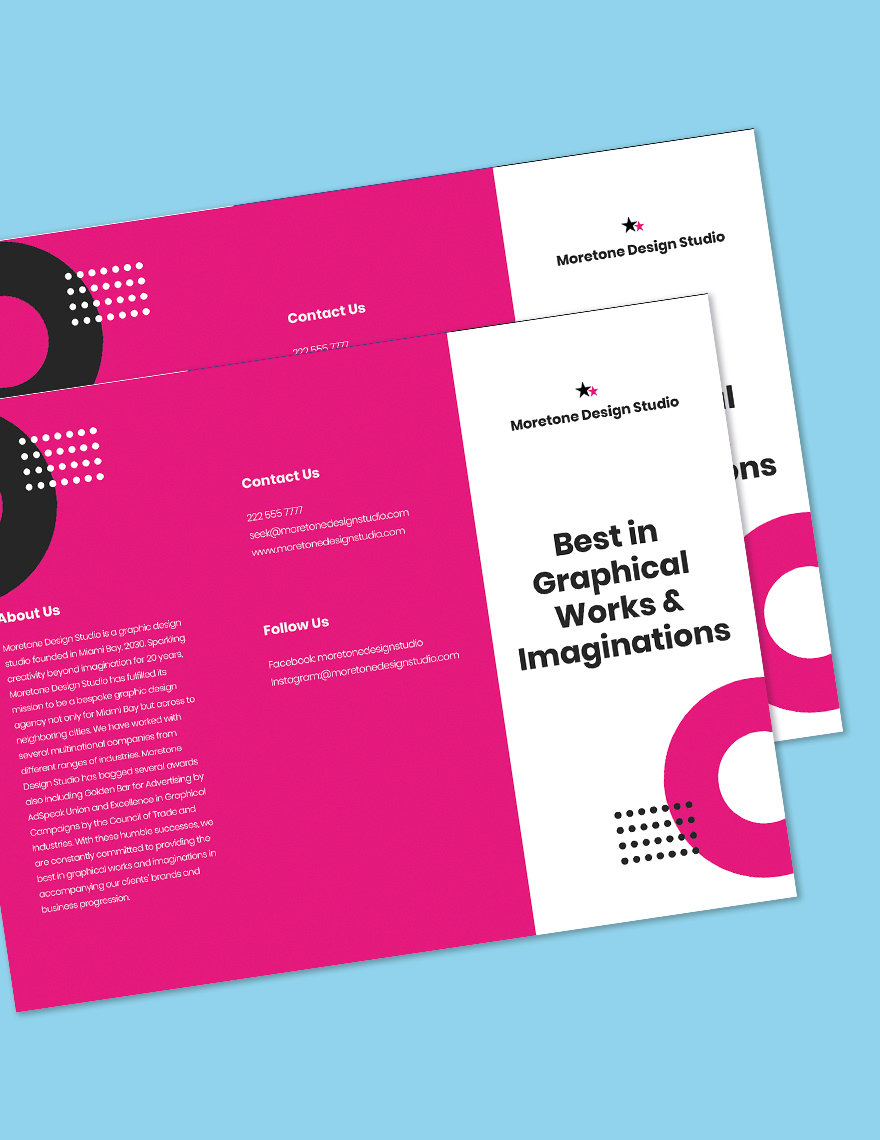 Creative Agency TriFold Brochure Template Printable