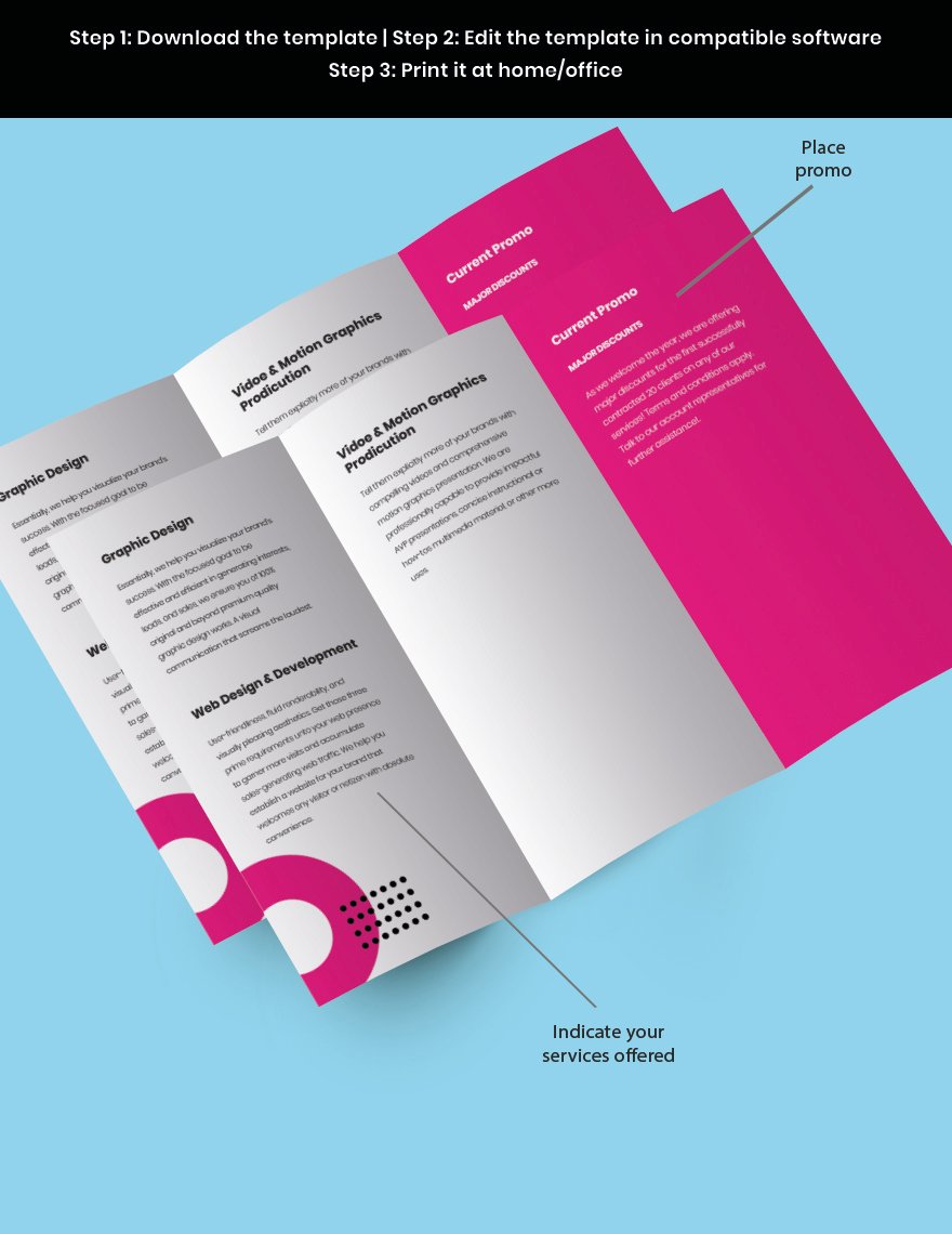 Creative Agency TriFold Brochure Template Snippet