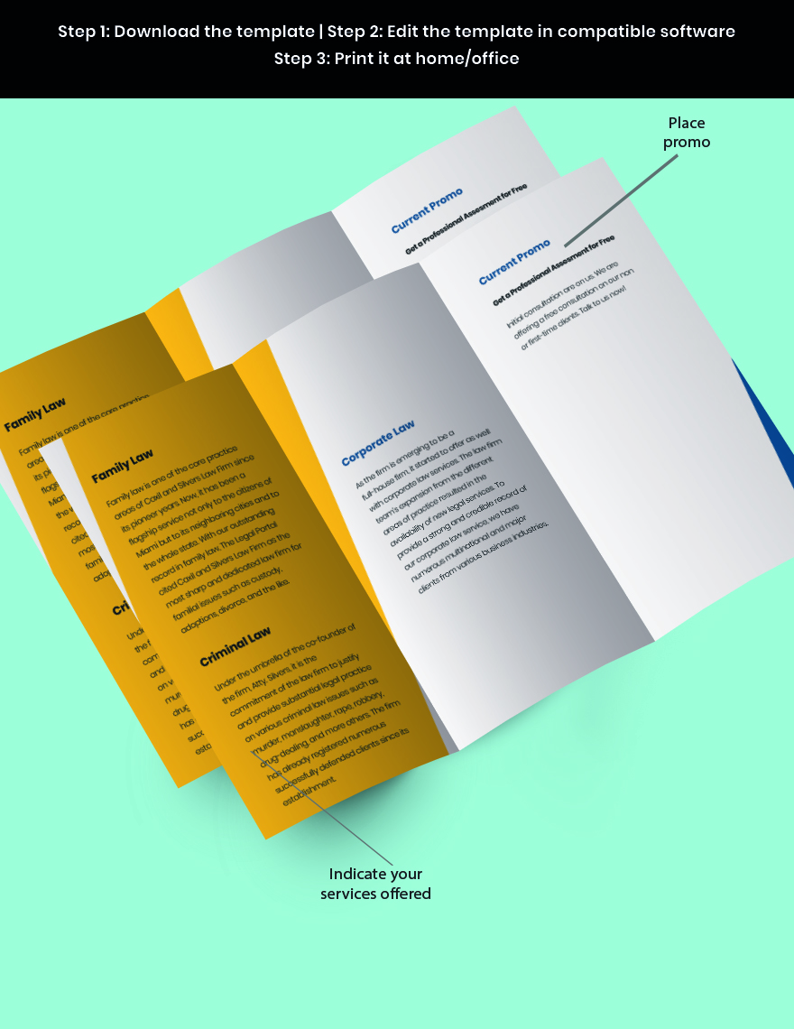 Agency Trifold Firm Brochure Template