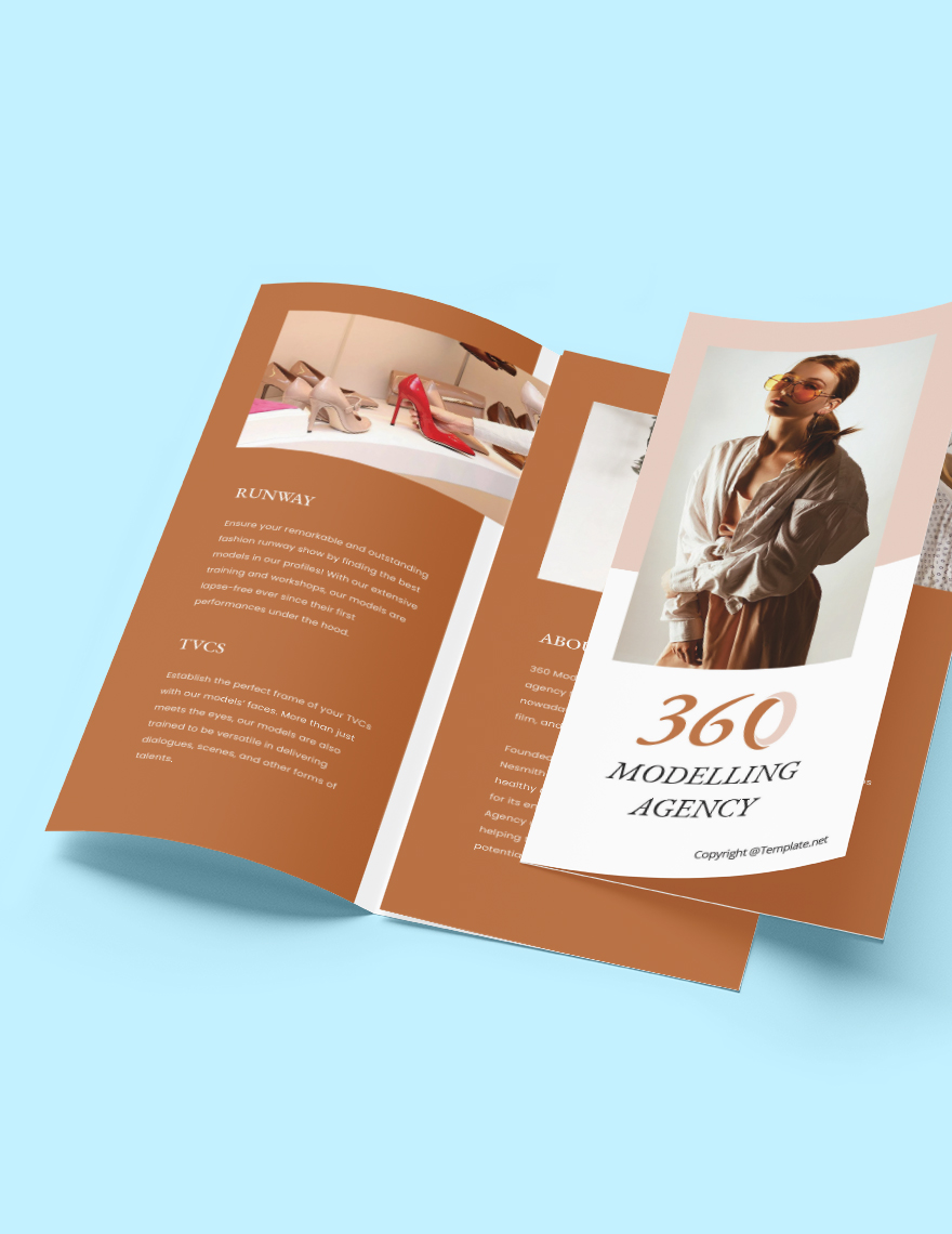 Trifold agency brochure template