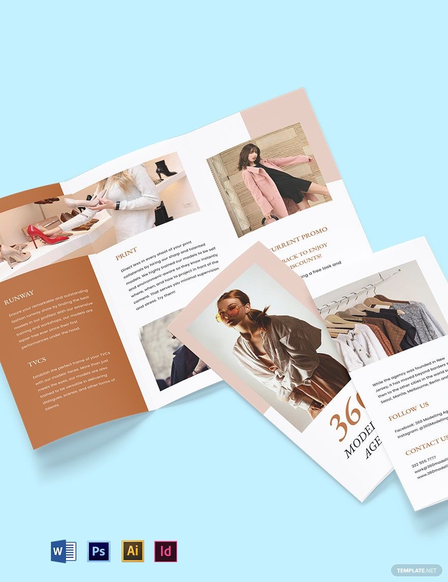 Trifold agency brochure template