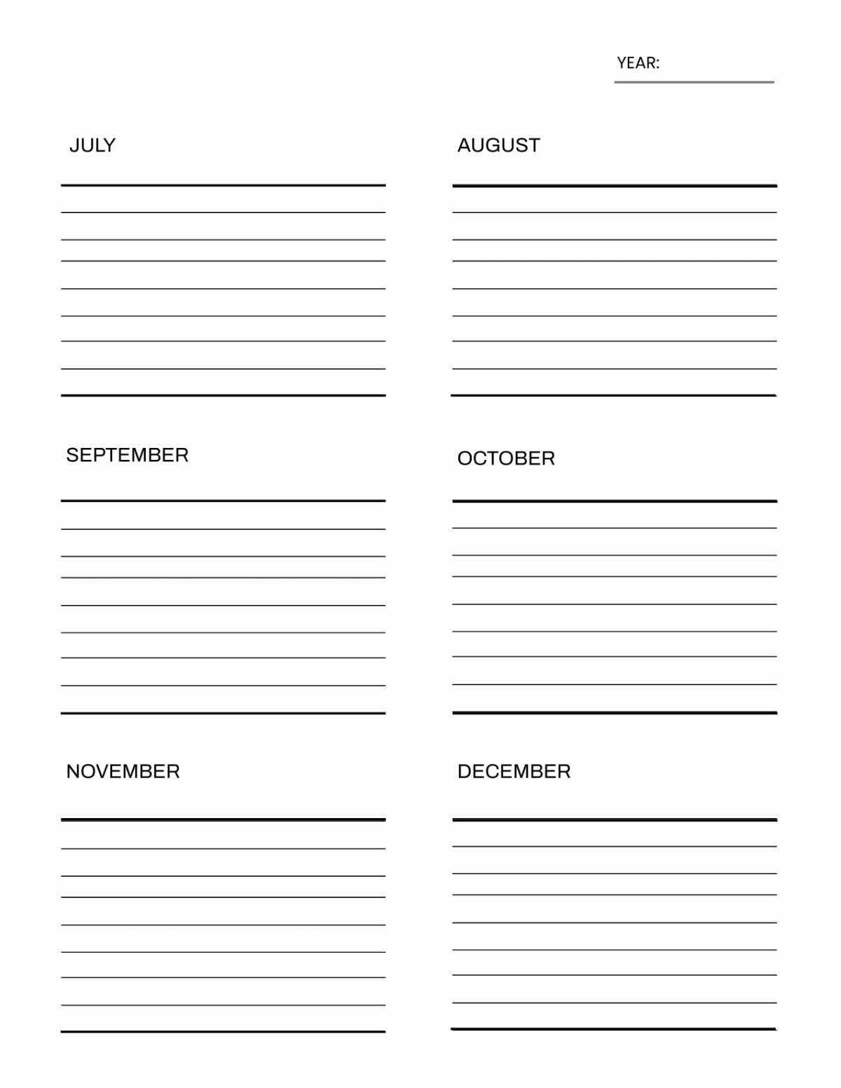 Free Yearly Planner for Teachers Template to Edit Online