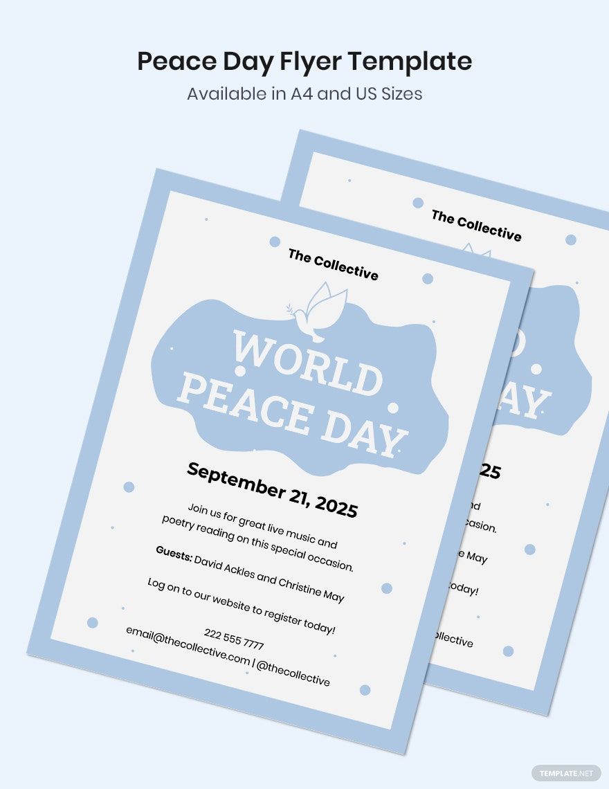 Peace Day Flyer Template