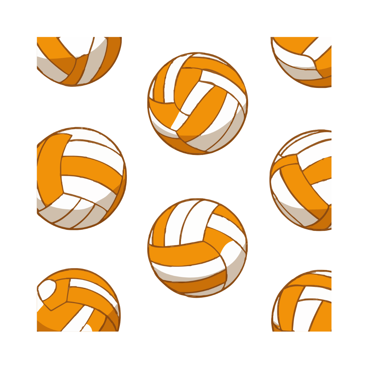 Free Volleyball Seamless Background Clipart to Edit Online