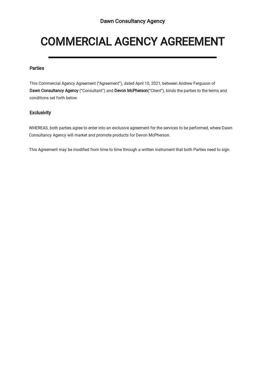 14  FREE Commercial Agreement Edit Download Template net