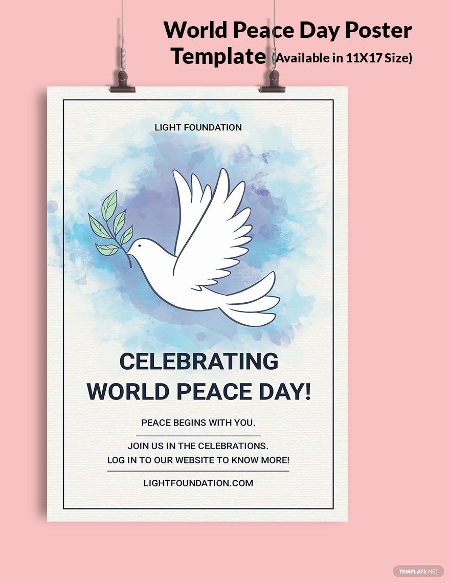 World Peace Day Poster Template