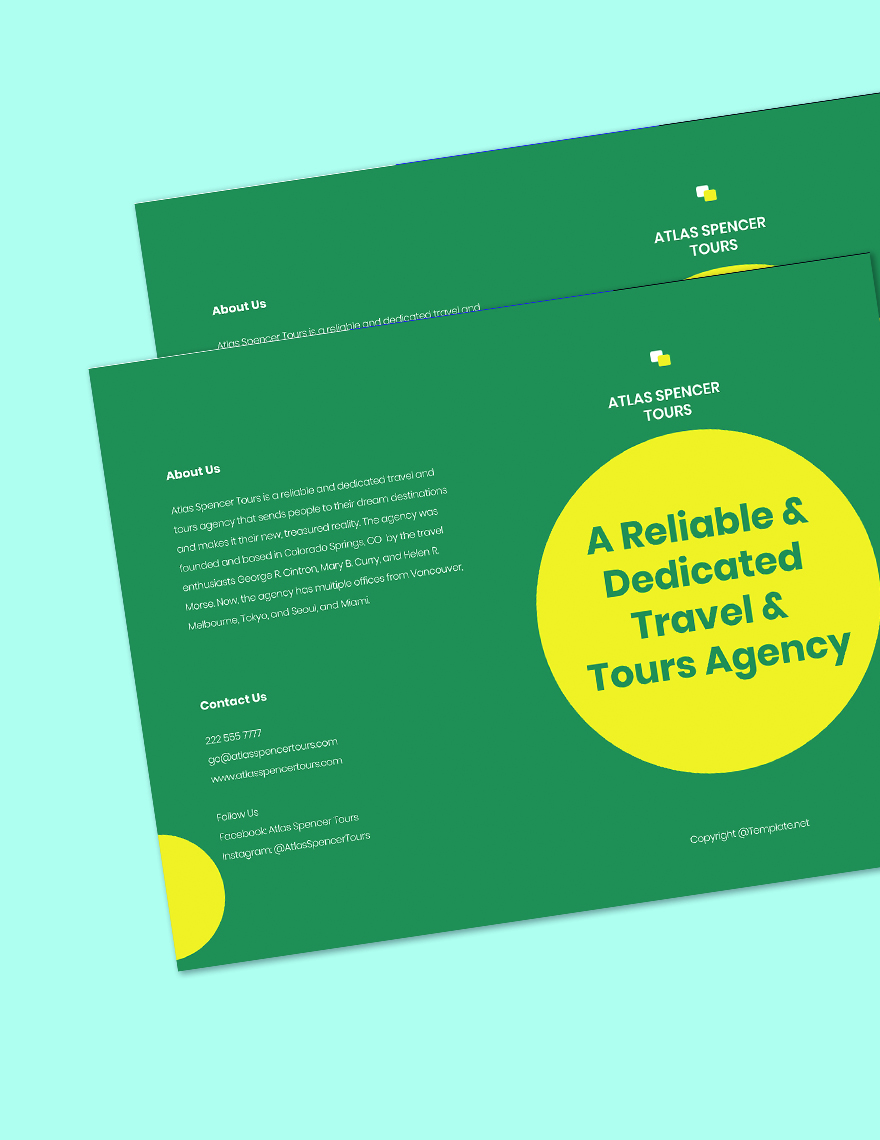 Sample Agency Bi-Fold Brochure Template