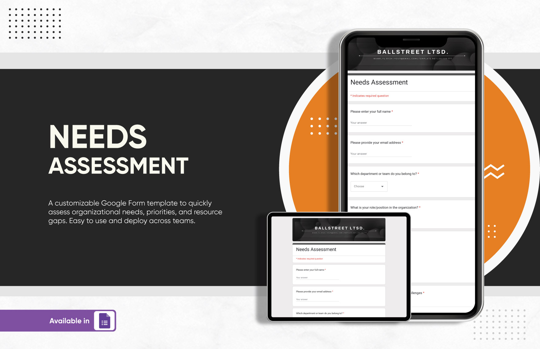 Free Needs Assessment Form Template in Google Forms
