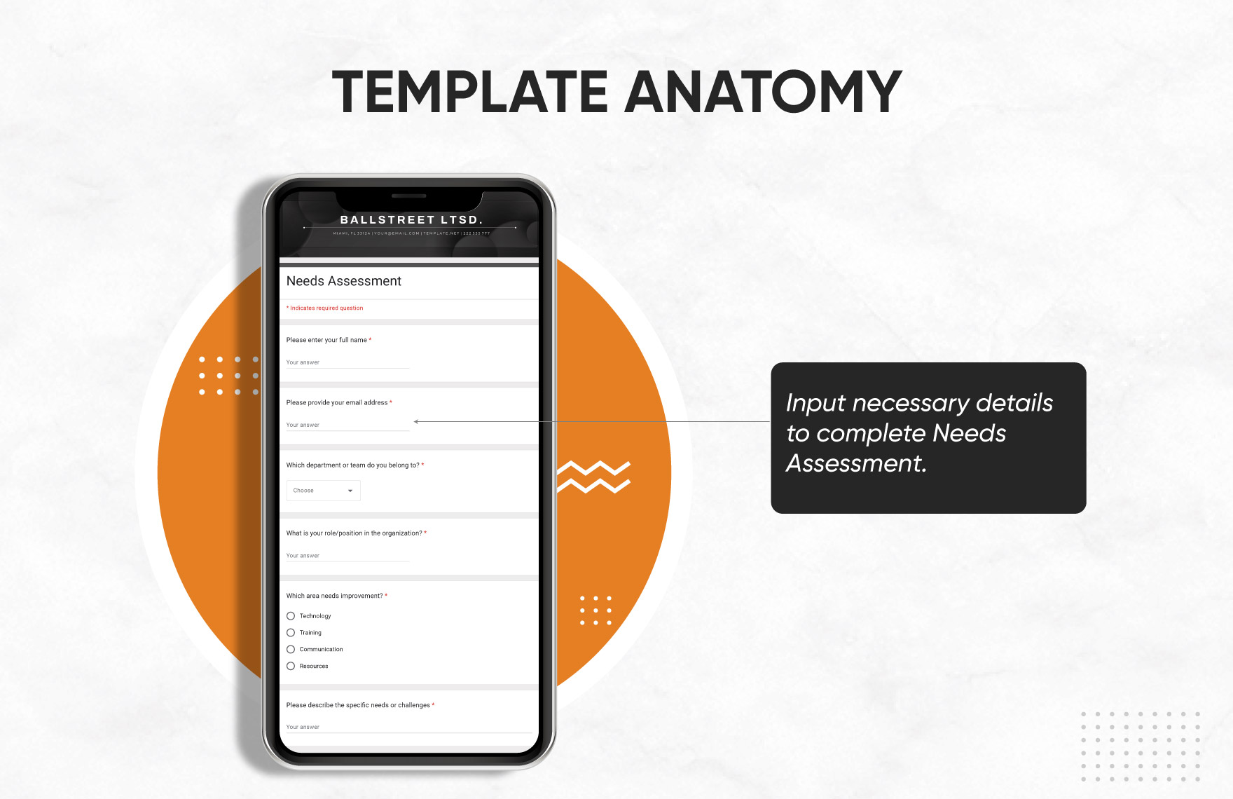 Needs Assessment Form Template