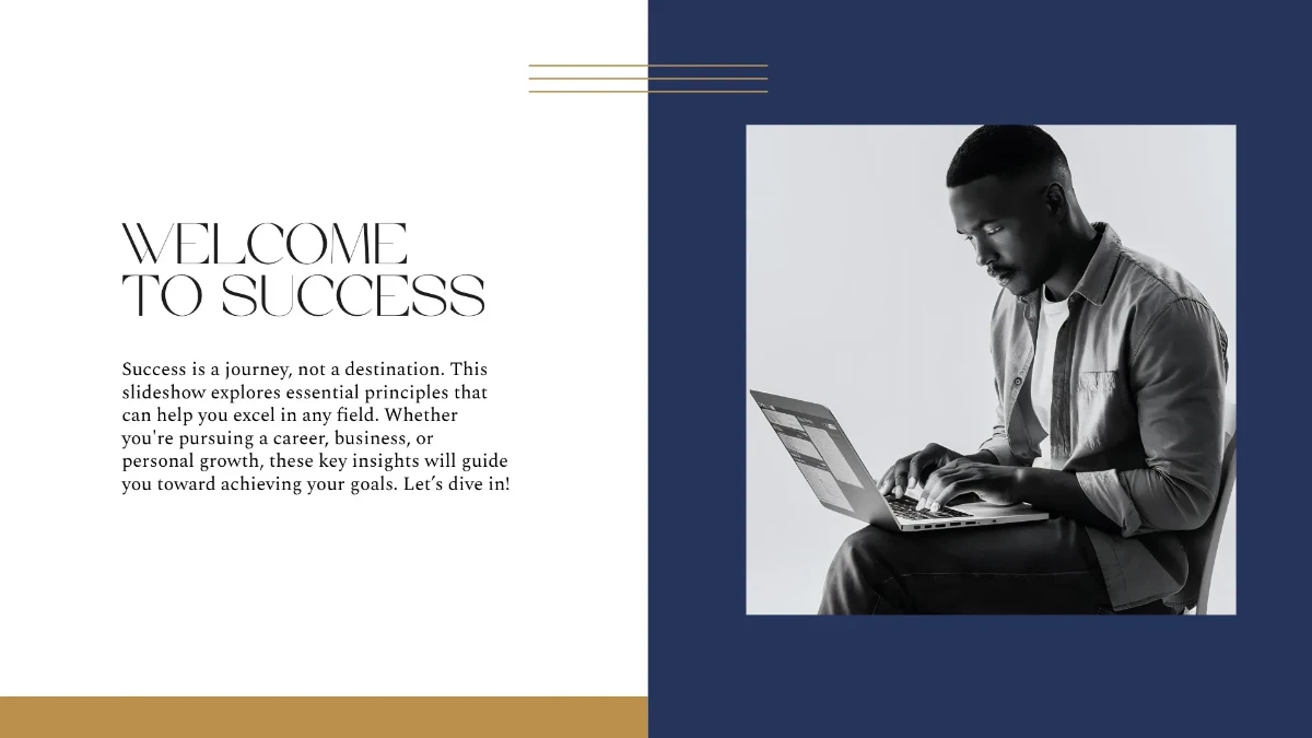 Free Sleek Slideshow Presentation to Edit Online
