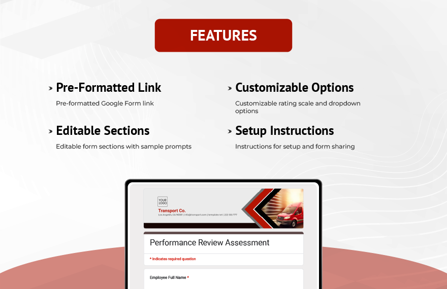 Performance Review Assessment Template