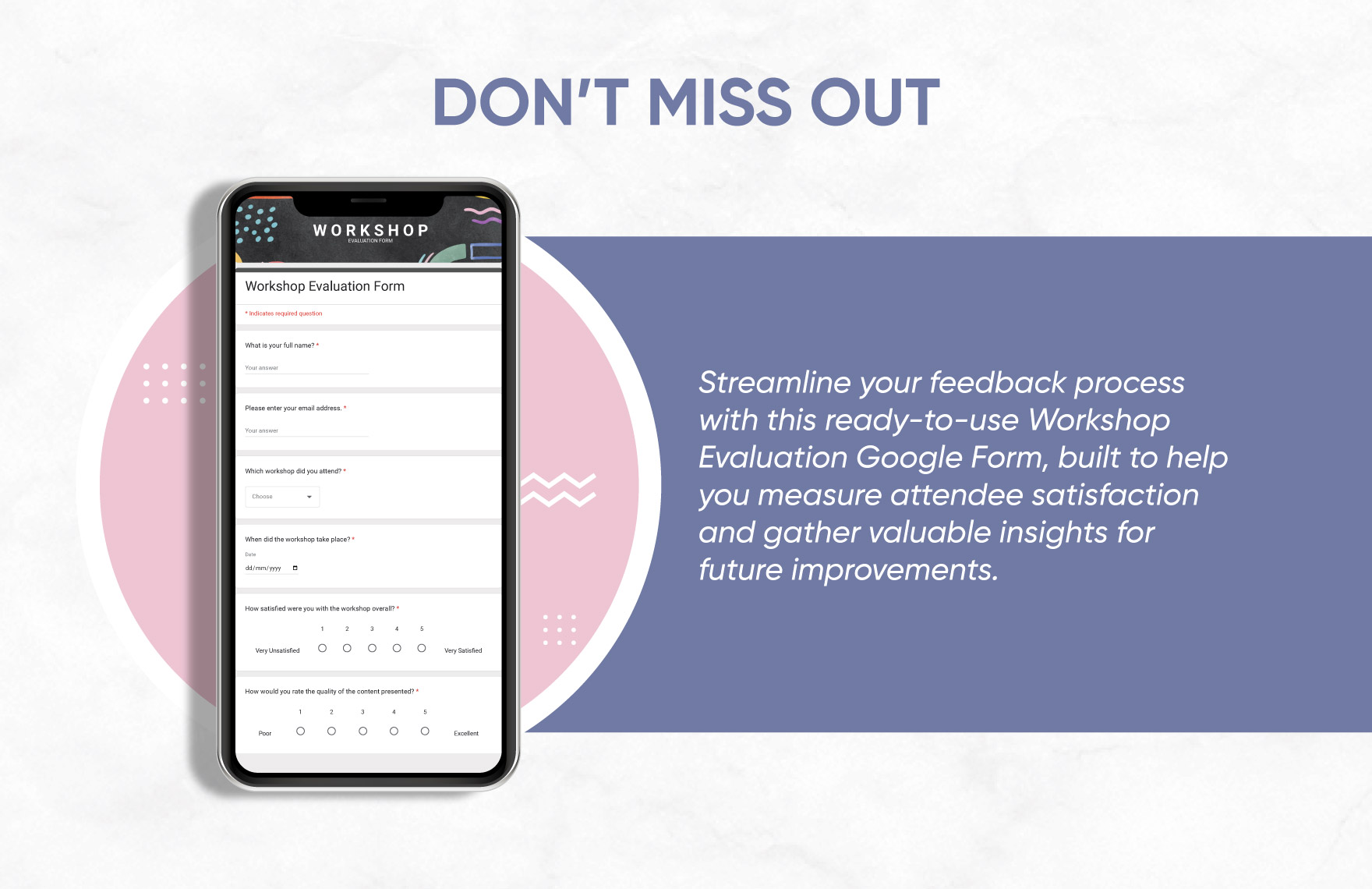 Workshop Evaluation Form Template