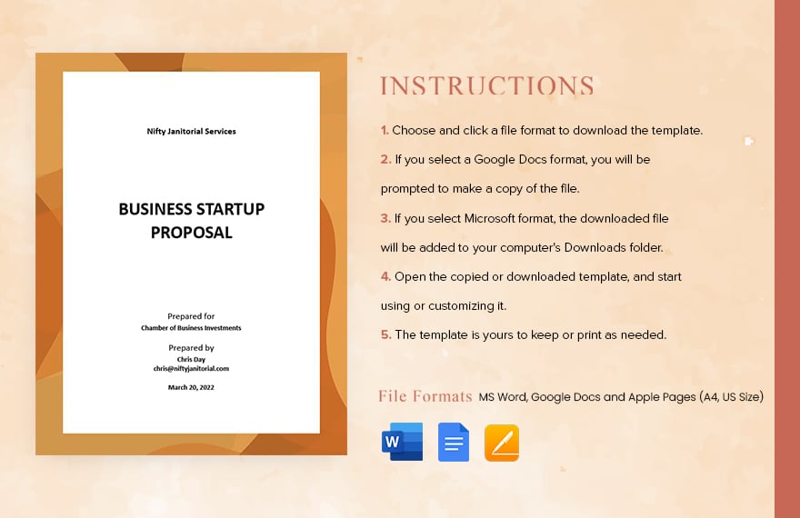 Business Startup Proposal Template