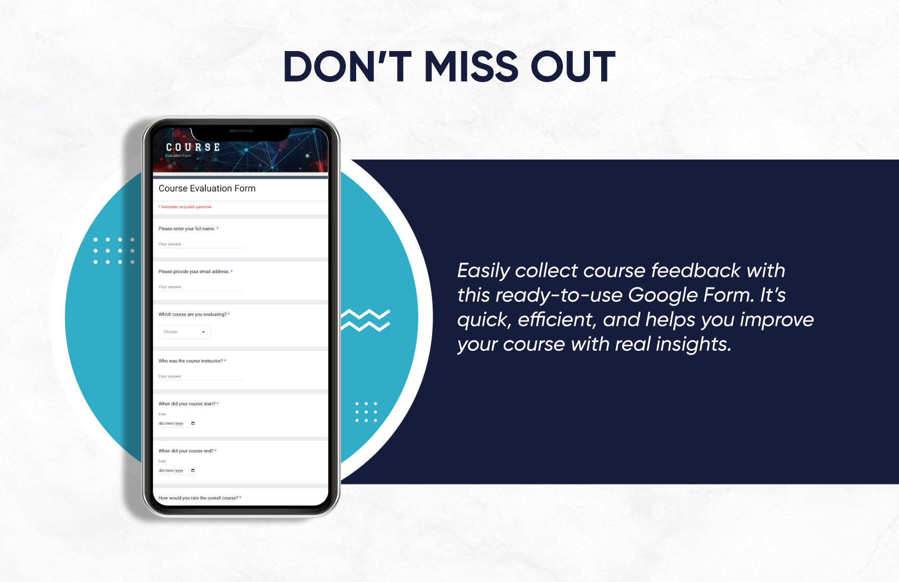 Course Evaluation Form Template