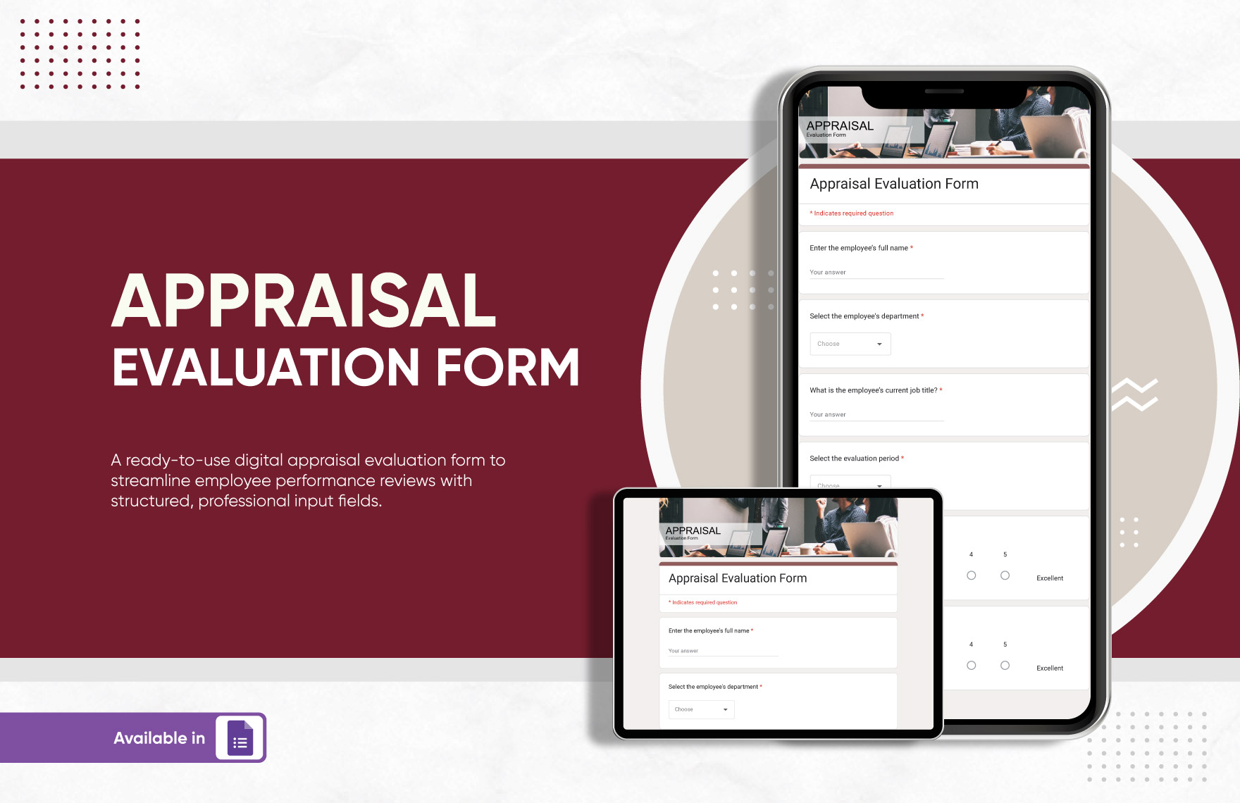 Appraisal Evaluation Form Template