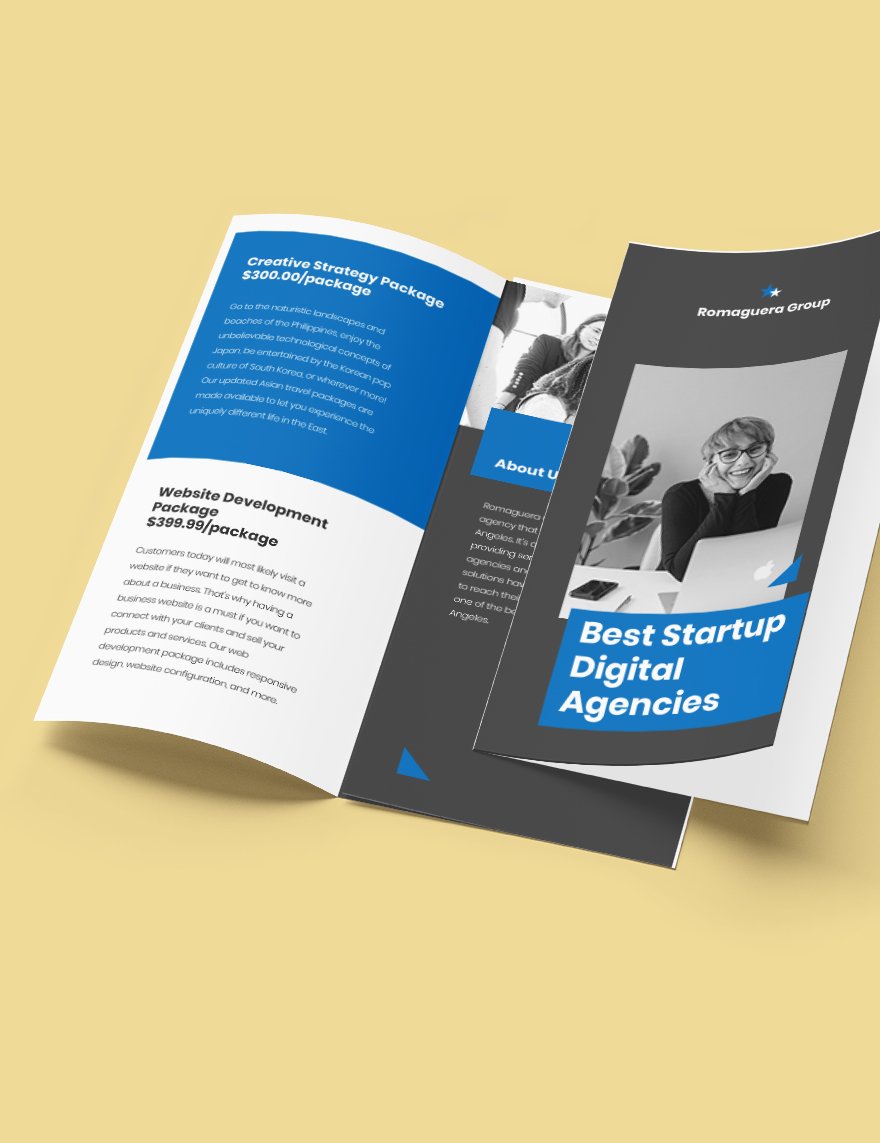 StartUp Agency TriFold Brochure Printable