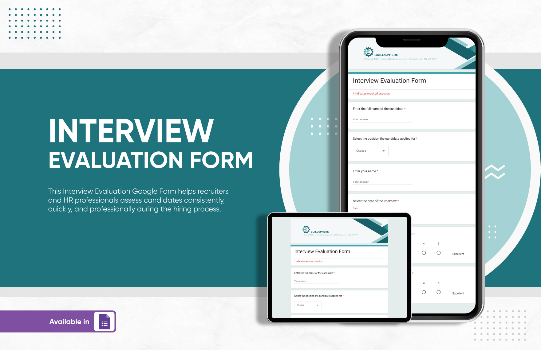 Interview Evaluation Form Template