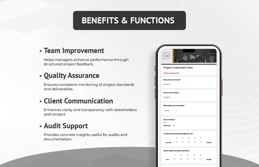 Project Evaluation Form Template