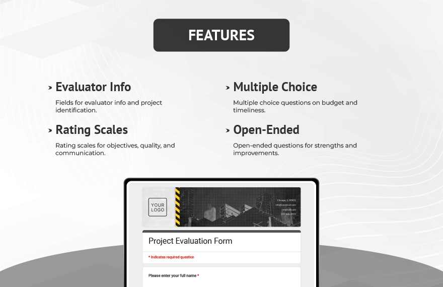 Project Evaluation Form Template