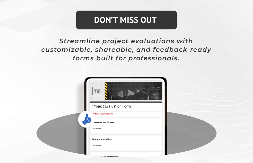 Project Evaluation Form Template