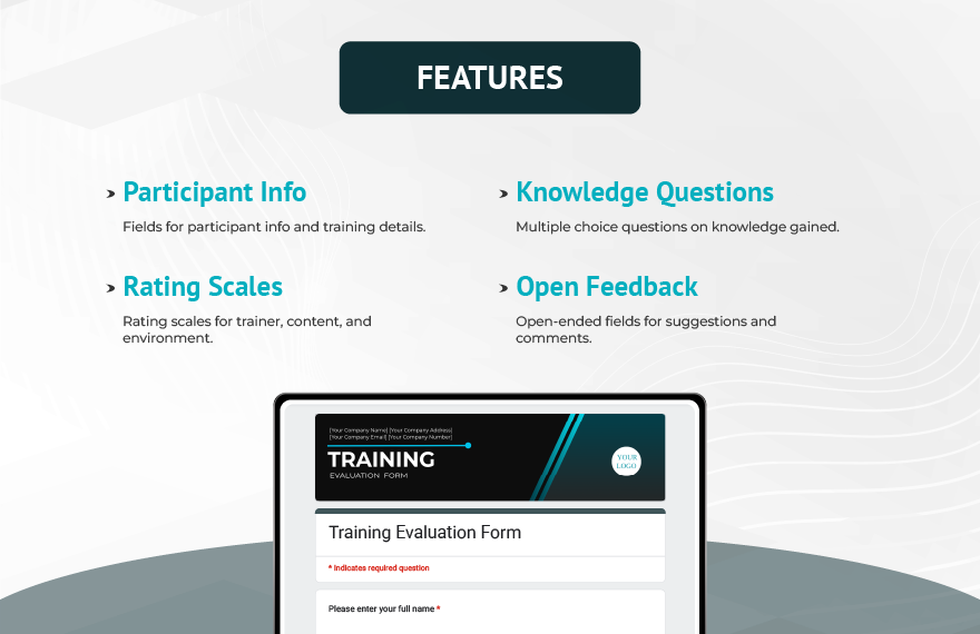 Training Evaluation Form Template
