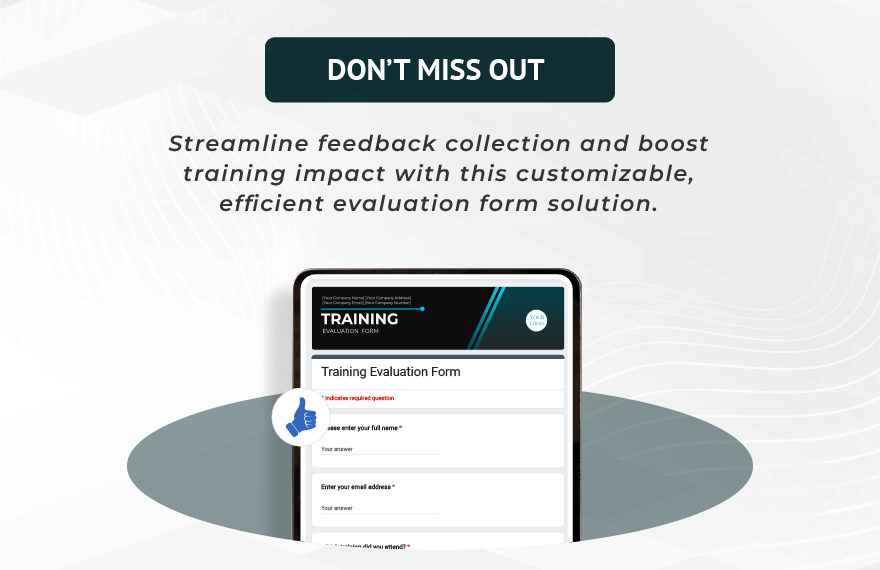 Training Evaluation Form Template