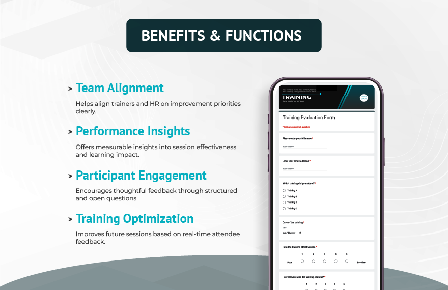 Training Evaluation Form Template