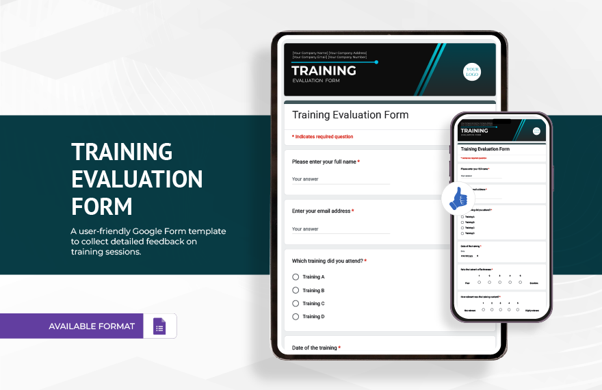 Training Evaluation Form Template