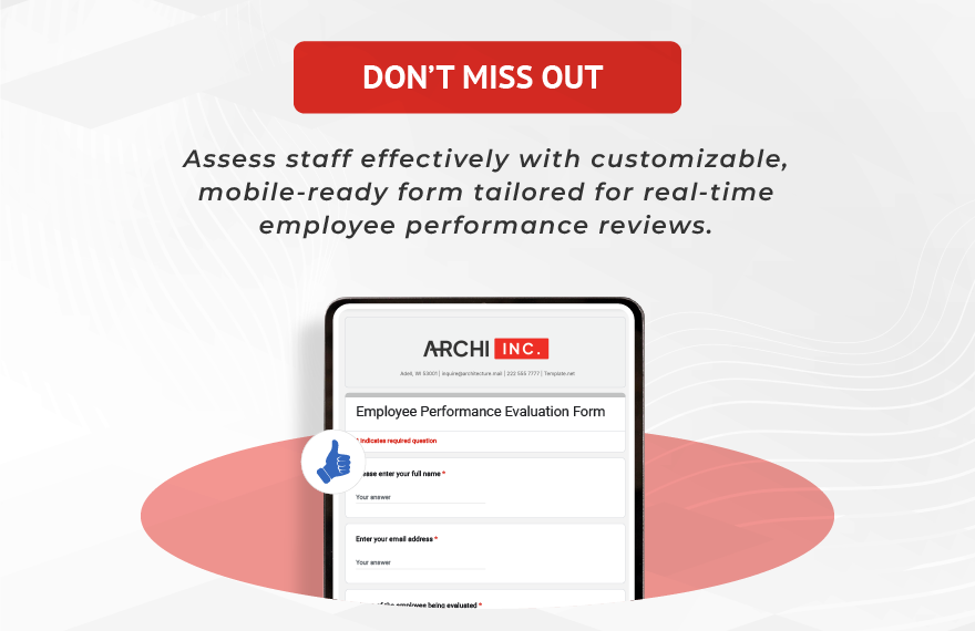 Employee Performance Evaluation Form Template