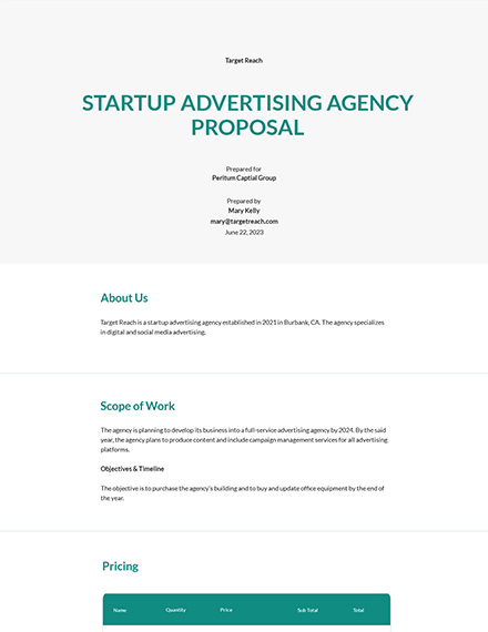 startup advertising agency proposal template word advertising agency proposal
