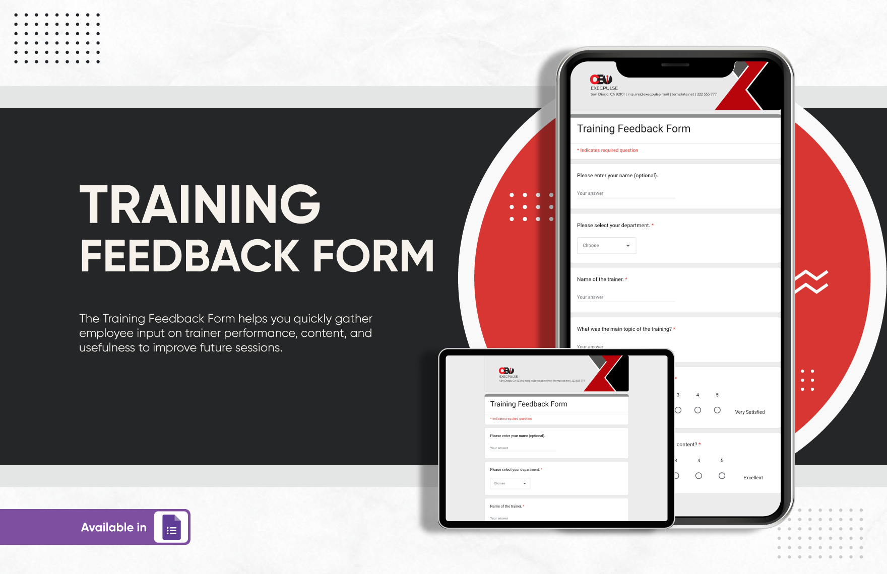 Training Feedback Form Template