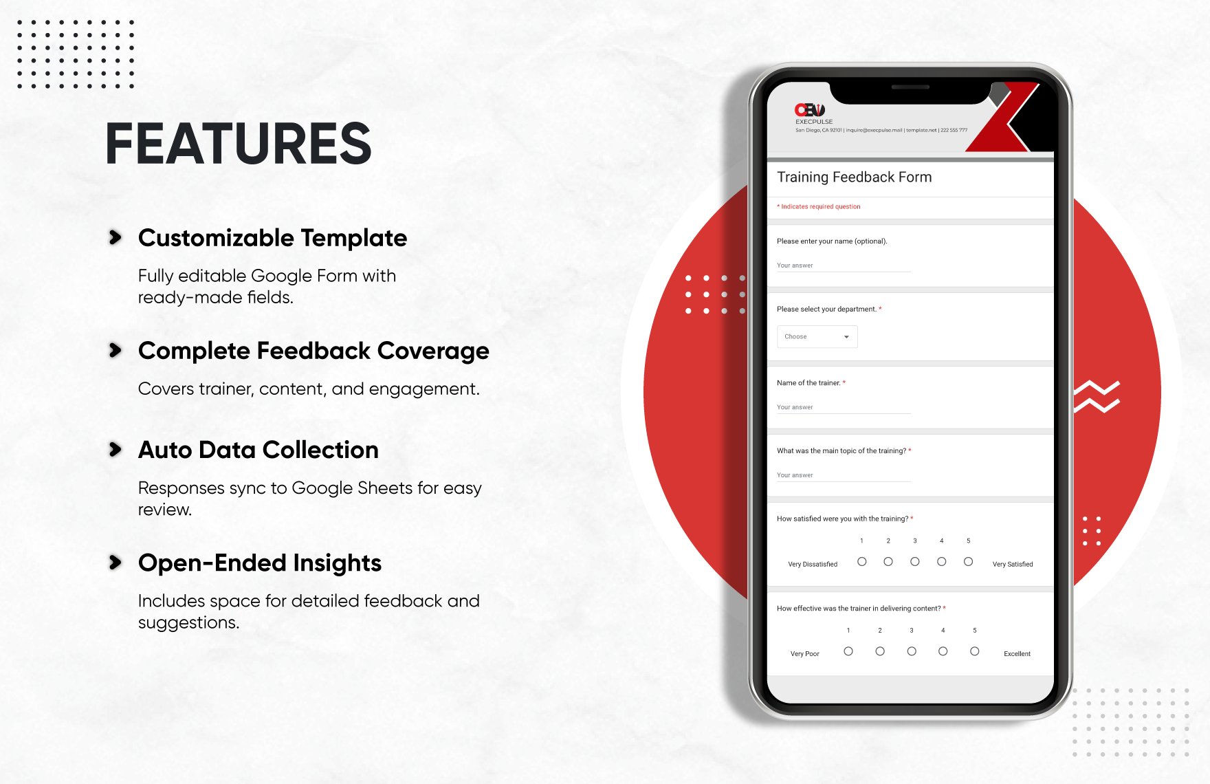 Training Feedback Form Template