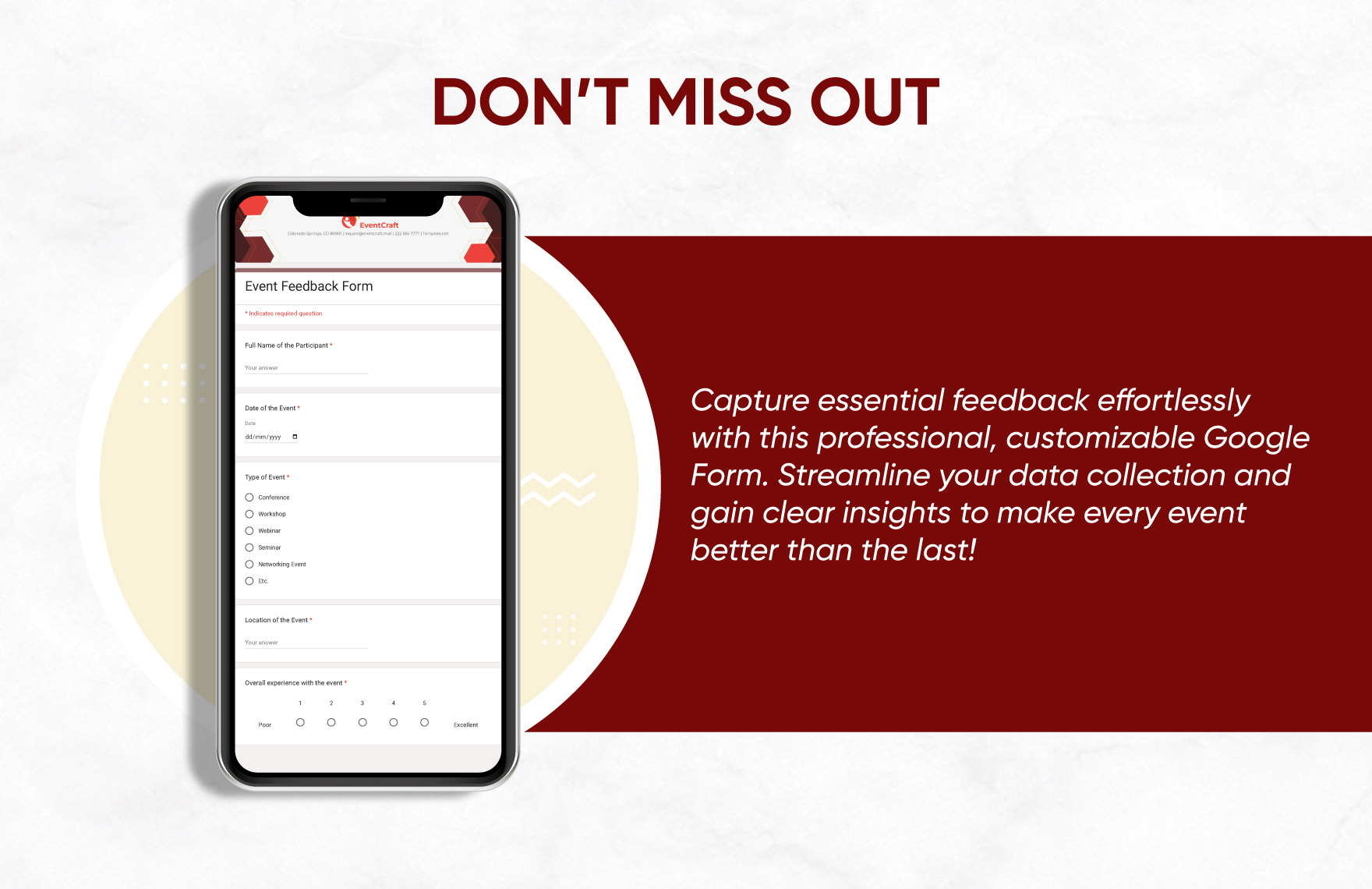 Event Feedback Form Template