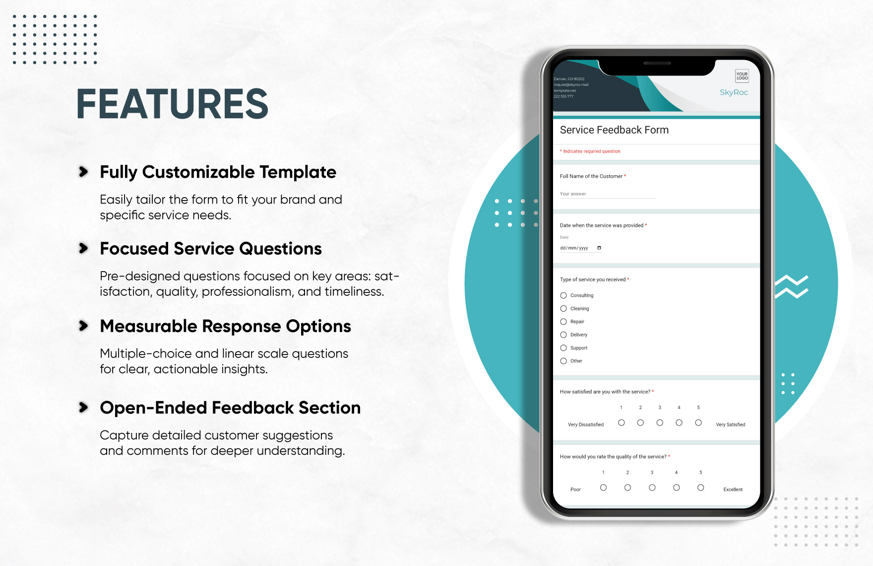 Service Feedback Form Template