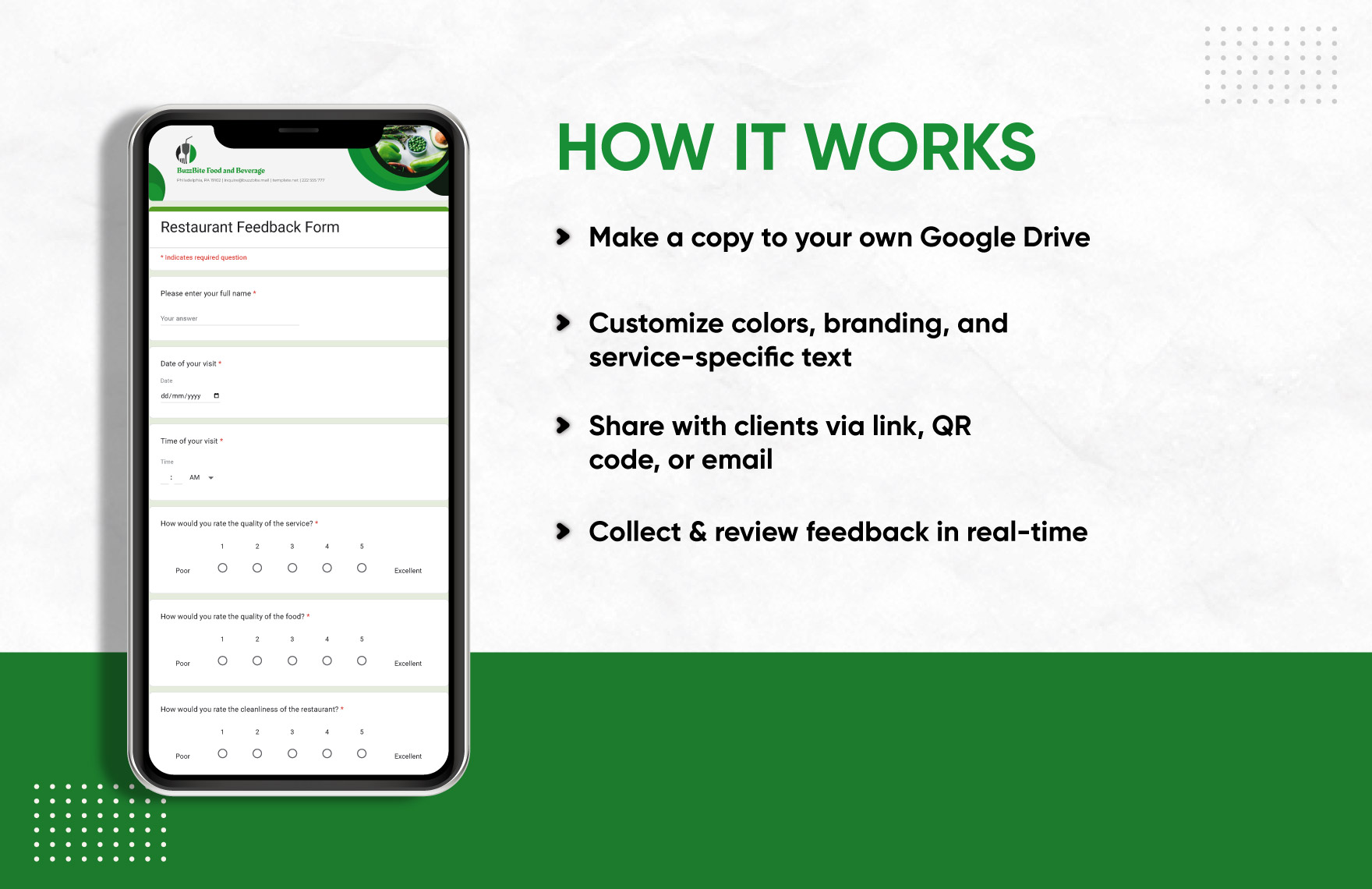 Restaurant Feedback Form Template