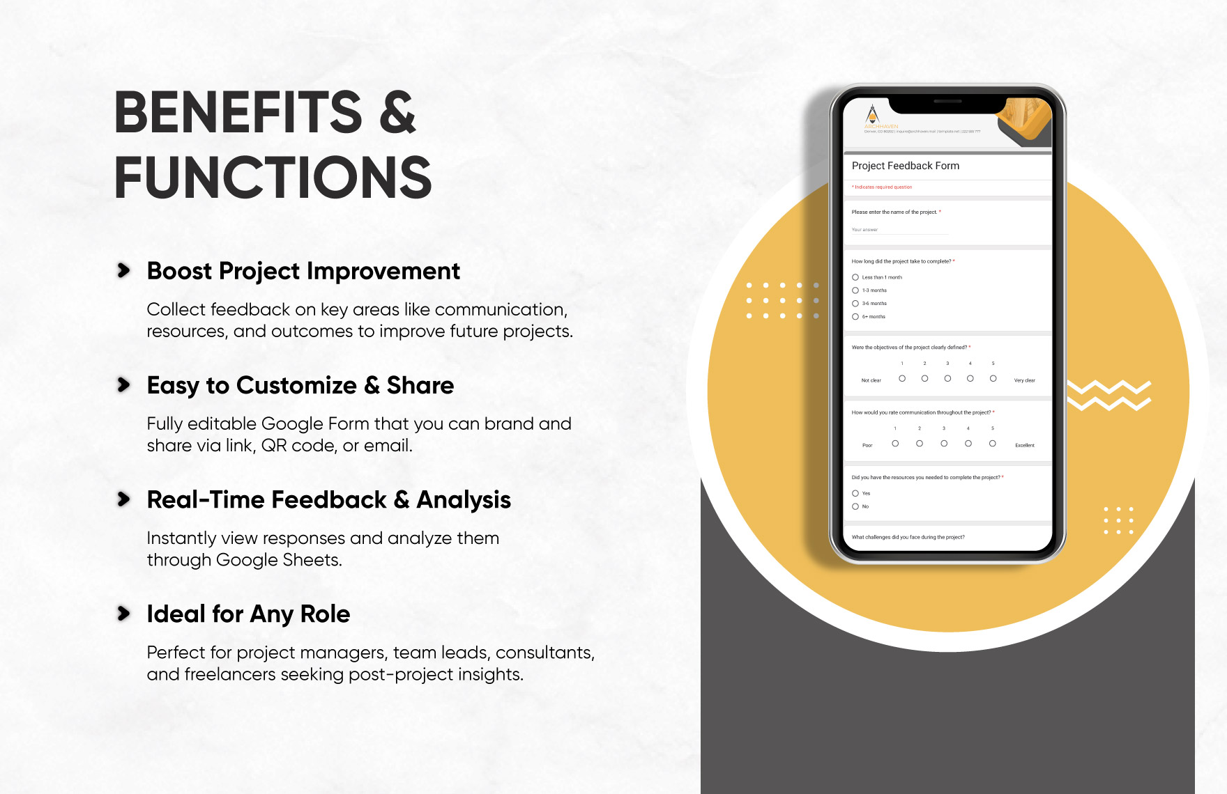 Project Feedback Form Template