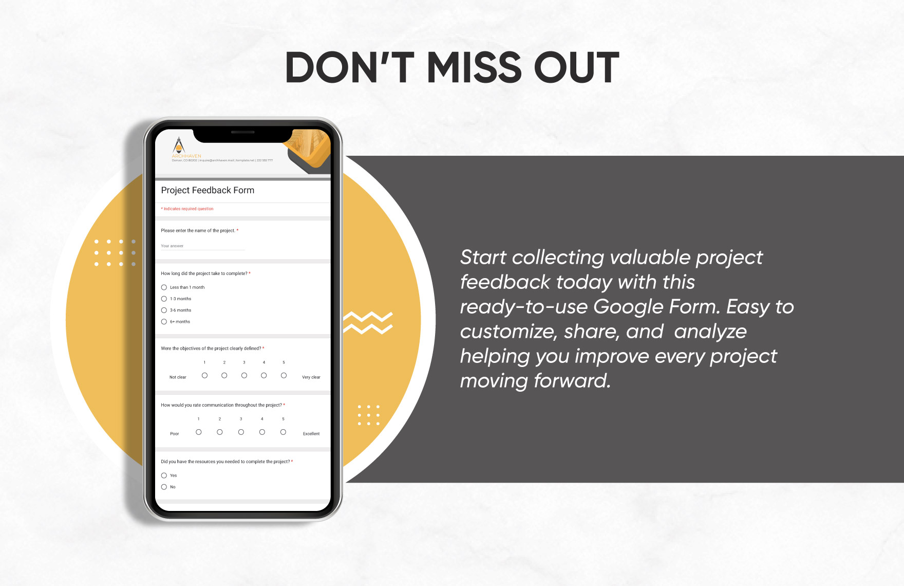 Project Feedback Form Template