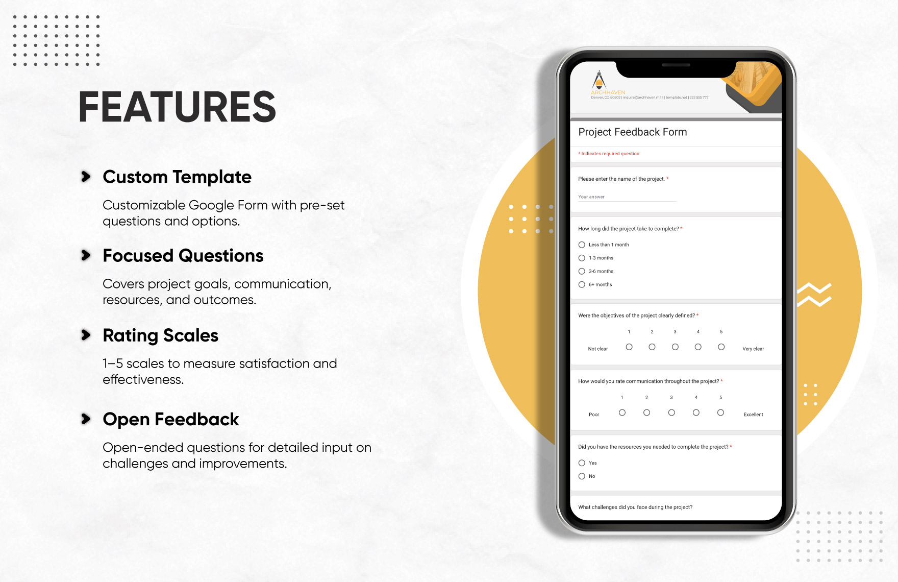 Project Feedback Form Template