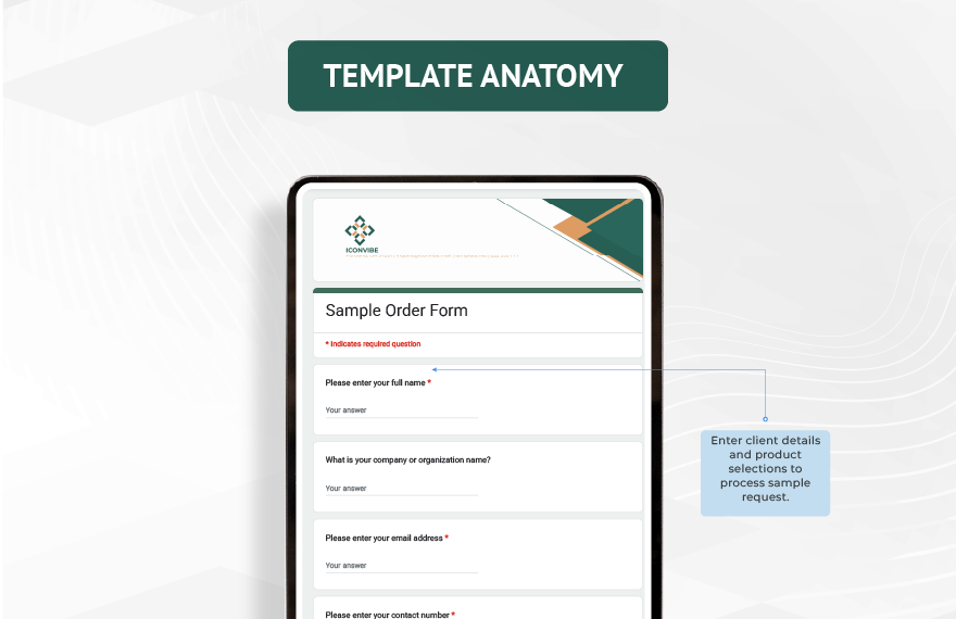 Sample Order Form Template
